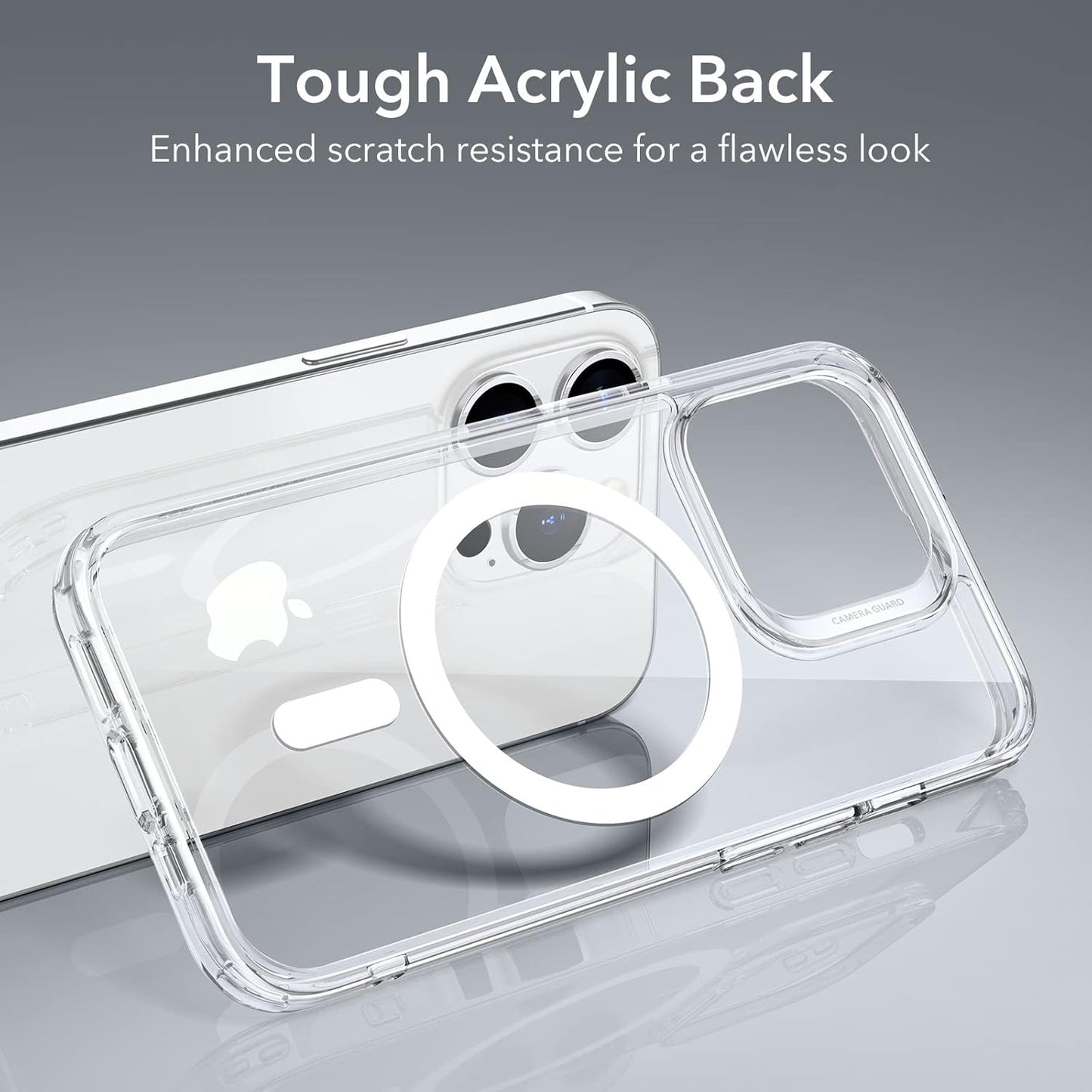 for Iphone 14 Pro Max Case, Compatible with Magsafe, Shockproof Military-Grade Protection, Yellowing Resistant, Magnetic Classic Hybrid Case (Halolock), Clear