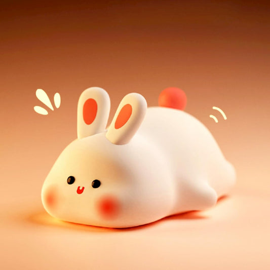 Cute Rabbit Lamp - Squishy LED night light. Perfect for Christmas, nurseries, and cozy room decor